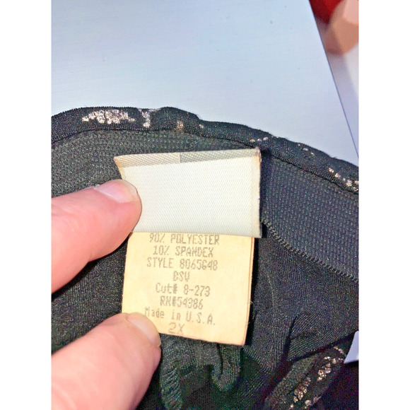 Urban Works Black & Silver Embossed Matching Blouse & Skirt Size 2X! - Picture 5 of 12